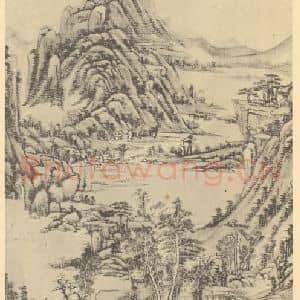 清代 王原祁国画作品《山水轴(三十)》摘自 南画大成 卷十