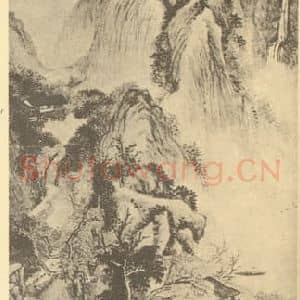 清代 吴历国画作品《山水轴(一)》摘自 南画大成 卷十