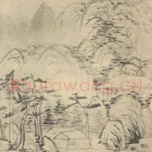 明代 张风国画作品《山水图(二)》摘自 南画大成 卷十一
