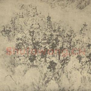 明代 胡玉昆国画作品《山水图(十九)》摘自 南画大成 卷十一