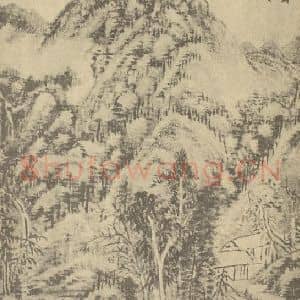 清代 王时敏国画作品《山水图(二)》摘自 南画大成 卷十一