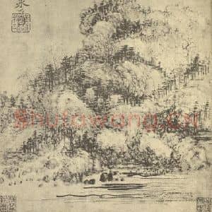 清代 恽寿平国画作品《山水图》摘自 南画大成 卷十一