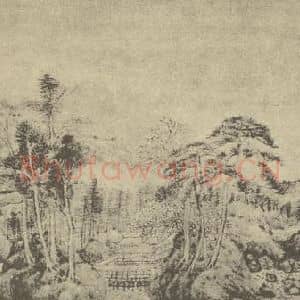 明代 钱旭国画作品《山水图(七)》摘自 南画大成 卷十一