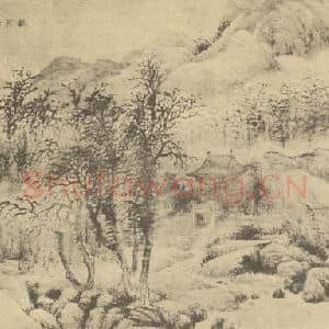 清代 陆恢国画作品《山水图(三)》摘自 南画大成 卷十二