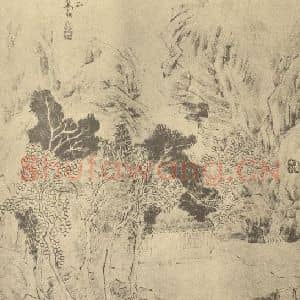 清代 高翔国画作品《山水图》摘自 南画大成 卷十二
