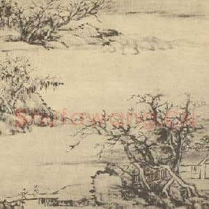 清代 张宗苍国画作品《山水图(三)》摘自 南画大成 卷十二