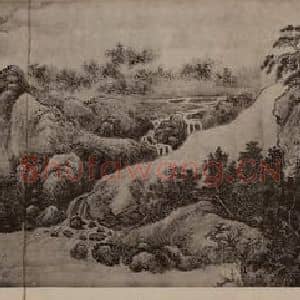 清代 王翚国画作品《江山纵览图卷(八)》摘自 南画大成 卷十三