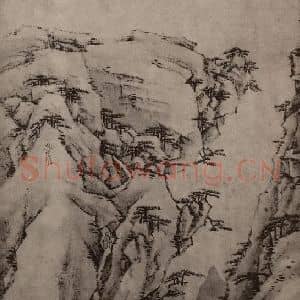 清代 弘仁国画作品《黄山山水册(二十七)》摘自 南画大成 卷十三