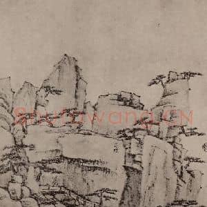 清代 弘仁国画作品《黄山山水册(三十一)》摘自 南画大成 卷十三