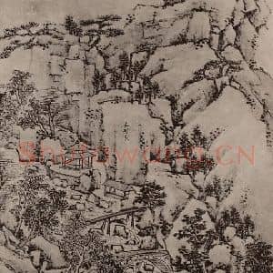 清代 弘仁国画作品《黄山山水册(四十五)》摘自 南画大成 卷十三