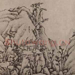 清代 弘仁国画作品《黄山山水册(五十二)》摘自 南画大成 卷十三
