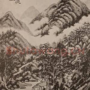 清代 王时敏国画作品《山水册(四)》摘自 南画大成 卷十三