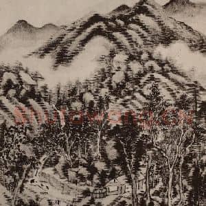 清代 王时敏国画作品《山水册(五)》摘自 南画大成 卷十三