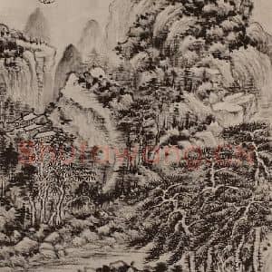 清代 王时敏国画作品《山水册(七)》摘自 南画大成 卷十三