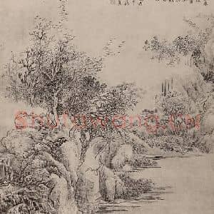 清代 恽寿平国画作品《山水册(二)》摘自 南画大成 卷十三