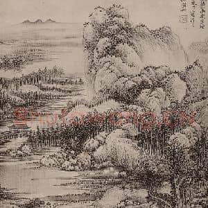 清代 恽寿平国画作品《山水册(六)》摘自 南画大成 卷十三