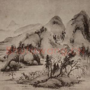 清代 恽寿平国画作品《山水册(二)》摘自 南画大成 卷十三