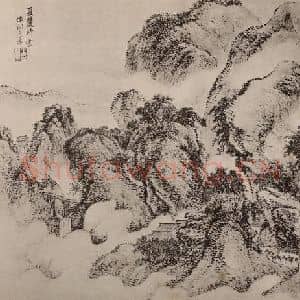 清代 王翚国画作品《山水册(一)》摘自 南画大成 卷十三