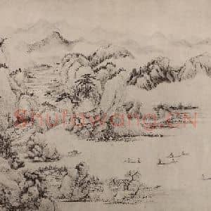 清代 王翚国画作品《山水册(二)》摘自 南画大成 卷十三
