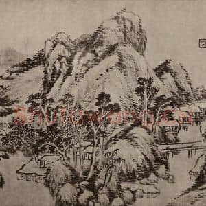 清代 张熊国画作品《山水册(二)》摘自 南画大成 卷十三