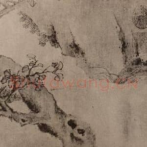 元代 王渊国画作品《秋塘立鹭图卷(一)》摘自 南画大成 卷十四