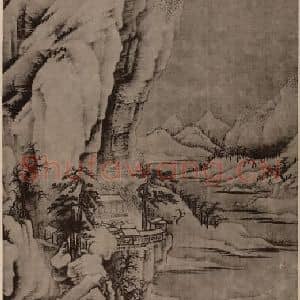 明代 董其昌国画作品《摹李成·雪山水》摘自 南画大成 卷十四