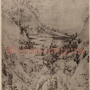 明代 董其昌国画作品《摹黄公望·山水》摘自 南画大成 卷十四