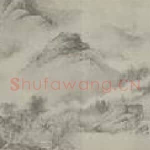 清代 高简国画作品《仿江贯道山水卷(一)》摘自 南画大成 卷十五