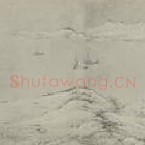清代 高简国画作品《仿江贯道山水卷(五)》摘自 南画大成 卷十五