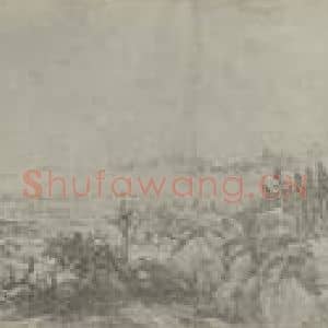 清代 王翚国画作品《临安山色卷(一)》摘自 南画大成 卷十五