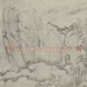 清代 王翚国画作品《临安山色卷(三)》摘自 南画大成 卷十五
