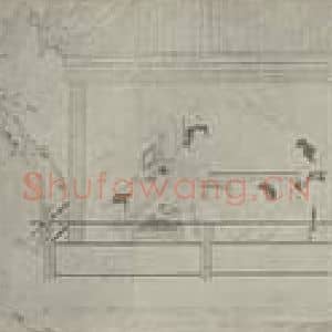 清代 改琦国画作品《临仇十洲美人图卷(八)》摘自 南画大成 卷十五