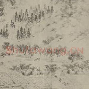 明代 沈周国画作品《张公洞图卷(二)》摘自 南画大成 卷十六