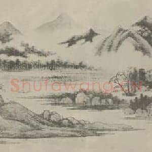 清代 王时敏国画作品《晴岚暖翠图卷(六)》摘自 南画大成 卷十六
