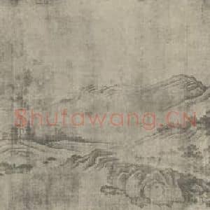 宋代 燕文贵国画作品《秋山萧寺图卷(四)》摘自 南画大成 卷十六