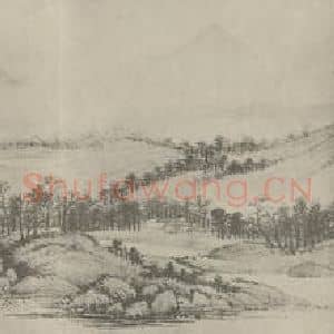 清代 王时敏国画作品《晴岚暖翠图卷(七)》摘自 南画大成 卷十六