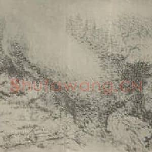 清代 恽寿平国画作品《松风涧泉图卷(一)》摘自 南画大成 卷十六