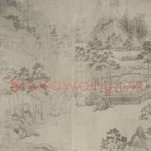 清代 华岩国画作品《山水卷(二)》摘自 南画大成 卷十六