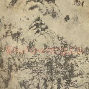 清代 王时敏国画作品《山水图(十八)》摘自 南画大成 续集一