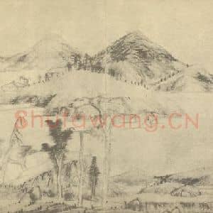 清代 朱耷国画作品《山水图(九)》摘自 南画大成 续集一