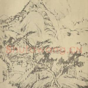 清代 朱耷国画作品《山水图(十五)》摘自 南画大成 续集一
