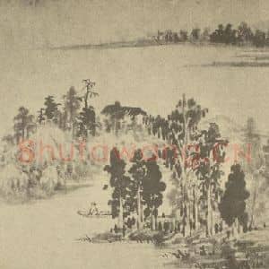 清代 道济国画作品《山水图(三)》摘自 南画大成 续集一