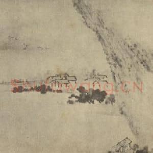 清代 道济国画作品《山水图(六)》摘自 南画大成 续集一