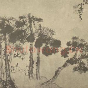清代 道济国画作品《山水图(十)》摘自 南画大成 续集一
