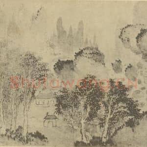 清代 梅清国画作品《山水图(二十四)》摘自 南画大成 续集一