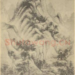 清代 王鉴国画作品《山水图(七)》摘自 南画大成 续集一