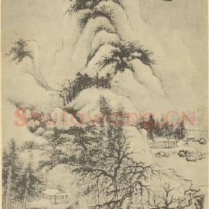 清代 王鉴国画作品《山水图(十六)》摘自 南画大成 续集一