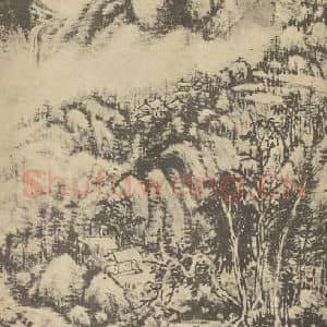 清代 王时敏国画作品《山水图(八)》摘自 南画大成 续集一