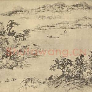 清代 王宸国画作品《山水图(一)》摘自 南画大成 续集二