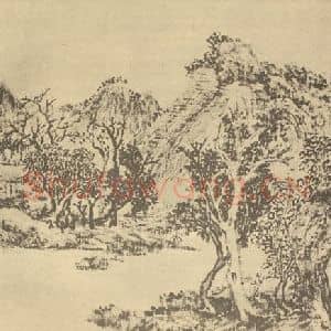 清代 王宸国画作品《山水图(六)》摘自 南画大成 续集二